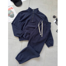 Чоловічий костюм 05217 GR із полар-флісу. Дуже теплий, м’який та зручний. Металева блискавка. Кольори: синій, чорний, шоколад, сірий. Розміри: 54-56, 58-60