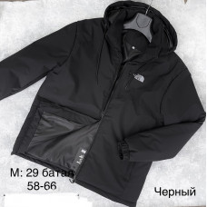 Чоловіча куртка батал на синтепоні. Осіння модель. Розміри 58–66, чорний колір.