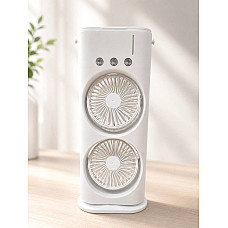 Портативний настільний вентилятор-зволожувач Double-ended Spray Fan (подвійний USB-вентилятор з підсвіткою)