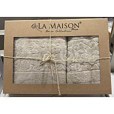 Подарунковий набір рушників LA MAISON VIP Cotton (2 шт: 50х90, 70х140 см): 100% бавовна