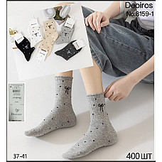 Шкарпетки жіночі високі Deoiros 8159-1 розмір 37-41 асорті кольорів в горошок з бантиком гуртом