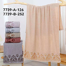 Банні рушники махрові розмір 140-70 см в упаковці різні кольори опт
