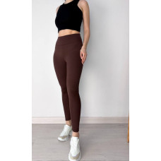 Жіночі утеплені лосіни (легінси) Норма (Модель 7225). Рубчик на ФЛІСІ. Розмір S-XL. Висока посадка, чорний колір. ОПТ: пачка 4 шт. Opt7km.