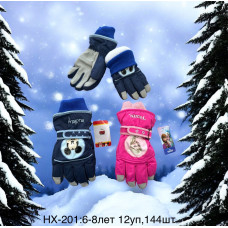 Дитячі рукавички HX-201. Frozen/Mickey. Зимові, 6-8 років.
