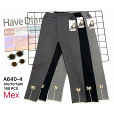 итячі теплі лосини A640-4. Зима, на хутрі, прикрашені бантиком. Розміри 65/70/75/80.