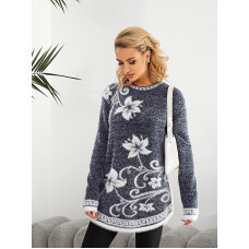 Жіноча тепла туніка (светр) "Травка". Універсал 48–50. Зимова, пухнаста. Кольори: синій, чорний, зелений. ОПТ: пачка 5 шт. Opt7km.