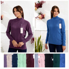 Жіночий кашеміровий светр (гольф). Тепла Універсал модель 46–48. Осінь/Зима. Стильний візерунок. Мікс кольорів. ОПТ: пачка 10 шт. Opt7km.