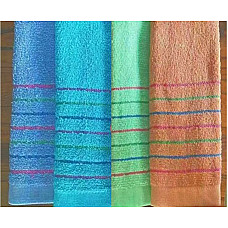 Набір махрових рушників для обличчя 6 шт., 50х100 см, бавовна, колір мікс, висока щільність, м'яка текстура, опт