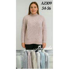 Жіночий светр Busida A2309. Фабричний Китай, якість кашемір. Пачка 10 шт, кольори асорті. Розмір 54–56.