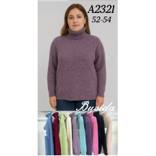 Жіночий светр Busida A2321. Розміри 52–54. Фабричний Китай, м’який кашемір високої якості. Пачка 10 шт, різні кольори.