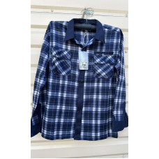 Чоловічі рубашки з байки Norman. Розміри 60–68. Однотонні моделі з трьома кишенями. Упаковка: 5 шт.