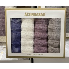 Рушник махровий турецький Altınbaşak 70-140 4шт cotton Склад: 100% бавовна Щільність: 450 г/м2