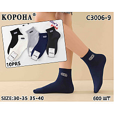 Шкарпетки жіночі Корона C3006-9, весна, розмір 35-40, асорті кольорів, упаковка 10 пар, опт