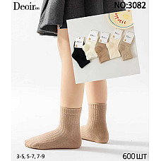 Дитячі високі шкарпетки Deoiros 3082 у рубчик, розмір 7-9 років