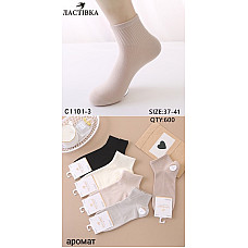 Жіночі короткі парфумовані шкарпетки Ластівка «Аромат», код C1101-1, розмір 37-41