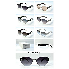 Сонцезахисні окуляри CELINE A1028, безрамкові, форма «котяче око», градієнтні лінзи, асорті кольорів, опт