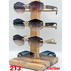 Окуляри сонцезахисні 213, безоправні, шестикутні, Cartier style, градієнт, жіночі, опт