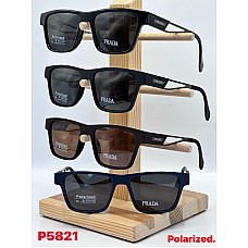 Окуляри сонцезахисні P5821, чоловічі, прямокутні, Prada style, поляризовані, UV400, опт