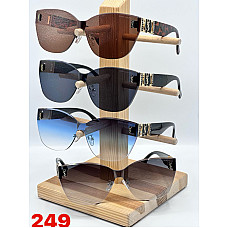 Окуляри сонцезахисні 249, жіночі, маска "котяче око", Saint Laurent style, безоправні, градієнт, опт