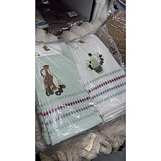 Рушники кухонні вафельні, набір 12 шт., розмір 40x60 см, натуральна бавовна, мікс кольорів, опт