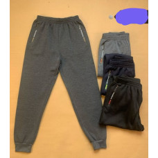 Чоловічі спортивні штани з манжетами, трикотаж на байці. Розміри: M–4XL. Упаковка 6 шт., різні кольори.