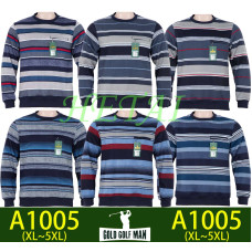 Чоловічий светр A1005 у смужку. Розміри: XL–5XL. Трикотаж, м’який та зручний. Якісна тканина, різні кольори.