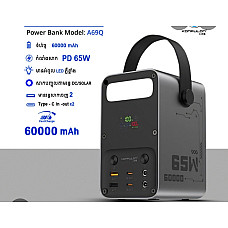 Павербанк KONFULON A69Q High Capacity Laptop Power Bank 60000mAh 65W (від 5 шт)