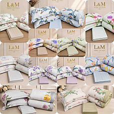Комплект постільної білизни L&M Home Textiles «4 Сезони» з двома ковдрами (Літо + Зима, 4.5 кг) Євро розмір 200x230 см