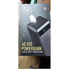 ОПТ! Power Bank Power Way TX60 60000 mAh — Швидка зарядка, LED