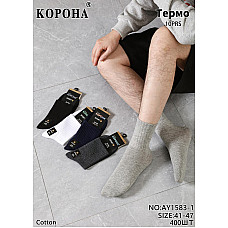 Чоловічі бавовняні шкарпетки «Корона», код AY1581-1, розмір 41-47,