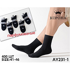 Чоловічі парфумовані шкарпетки «Корона», бавовна, код AY231-1, розмір 41-46