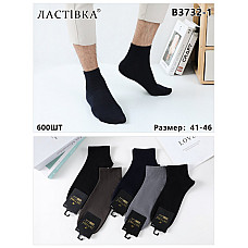 Чоловічі демісезонні шкарпетки «Ластівка», код B3732-1, розмір 41-46, асорті