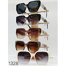 Жіночі сонцезахисні окуляри Burberry style, арт. 1328, асорті 5 кольорів, опт