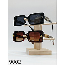 Жіночі сонцезахисні окуляри Chanel style, арт. 9002, об'ємний логотип, асорті кольорів, опт