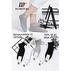 Опт Чоловічі короткі шкарпетки бавовна 40-47 «ECOSOCKS» занижені літні (модель A9324-15, мікс кольорів) на opt7km.net.ua