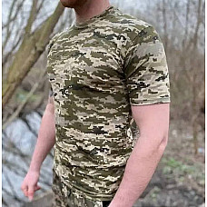 Футболка чоловіча тактична камуфляжна Піксель ЗСУ (арт. КА-45022) 100% бавовна 42-60