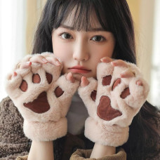 ОПТ! Рукавички-Мітенки "Котяча Лапка" Зимові Плюшеві Теплі