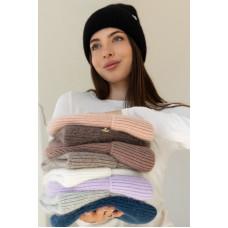 ОПТ! Шапка Жіноча Зимова В'язана (Ангора на Флісі) Тепла 56-58