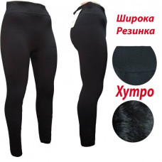 Жіночі Лосини безшовні (Легінси) на теплому ХУТРІ. Розмір Супербатал (58-64). ЗИМА. Продаж ОПТОМ (6 шт.). Opt7km.