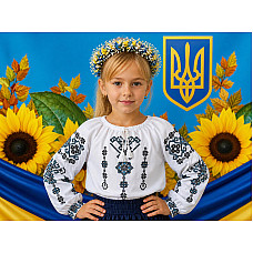 Блузка для дівчинки, тканина поплін, розміри 122-146
