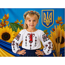 Блузка для дівчинки, тканина поплін, розміри 122-146