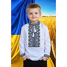 Дитяча вишиванка для хлопчика, тканина поплін, розміри 1-5 років