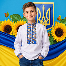 Вишиванка для хлопчика, тканина поплін, розміри 6-12 років (7 од.)