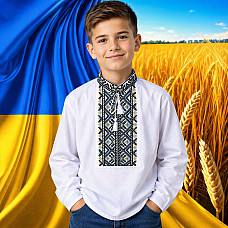Вишиванка для хлопчика, тканина поплін, розміри 6-12 років (7 од.)