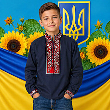 Вишиванка для хлопчика, тканина поплін, розміри 6-12 років (7 од.)