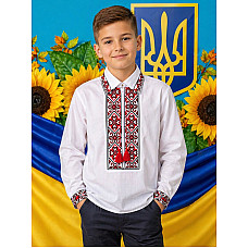 Вишиванка для хлопчика, тканина поплін, розміри 6-12 років (7 од.)