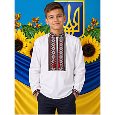 Вишиванка для хлопчика, тканина поплін, розміри 6-12 років (7 од.)