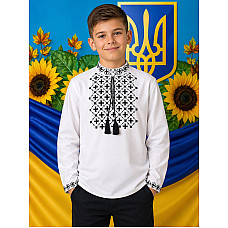 Вишиванка для хлопчика, тканина поплін, розміри 6-12 років (7 од.)