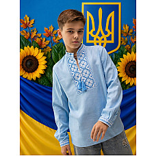 Вишиванка підліткова на хлопчика, натуральний льон, розміри 146-164 (4 од.)