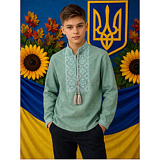 Вишиванка підліткова на хлопчика, натуральний льон, розміри 146-164 (4 од.)